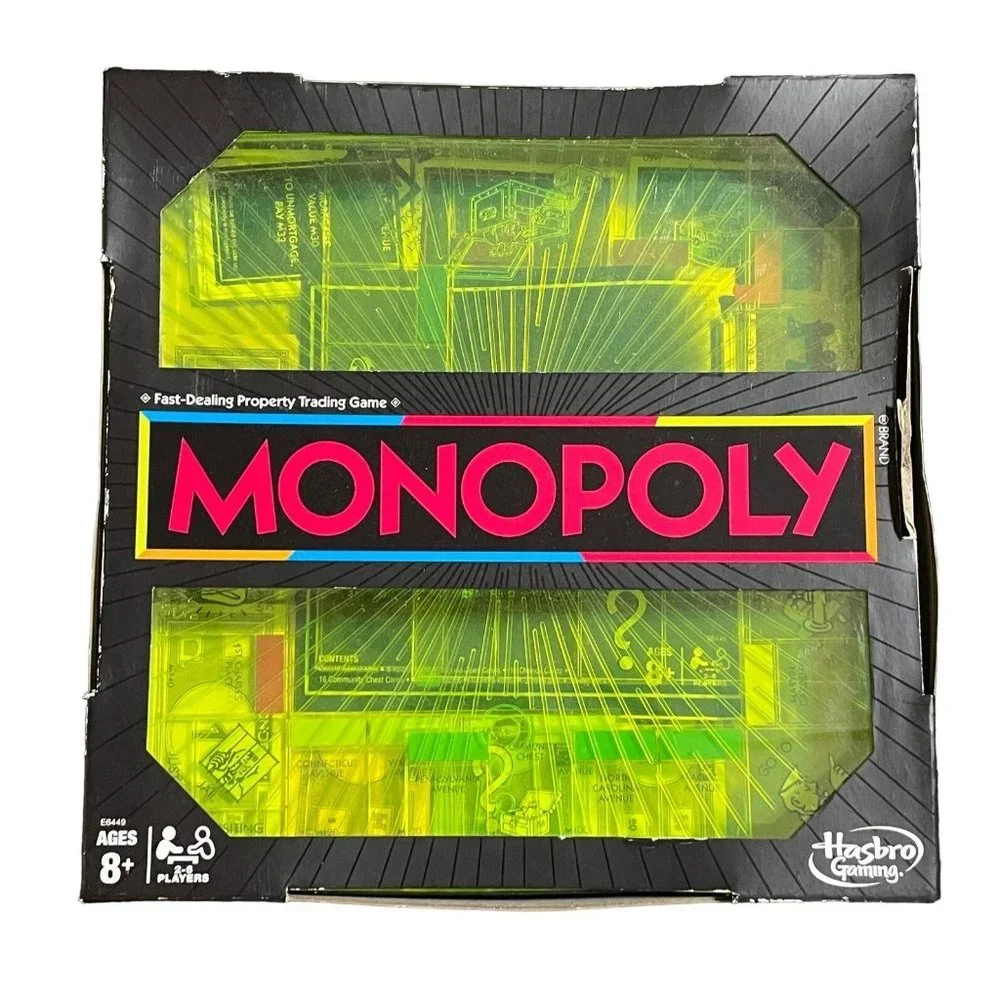 Hasbro‎ Monopoly Neon Pop Edition Family Board Game